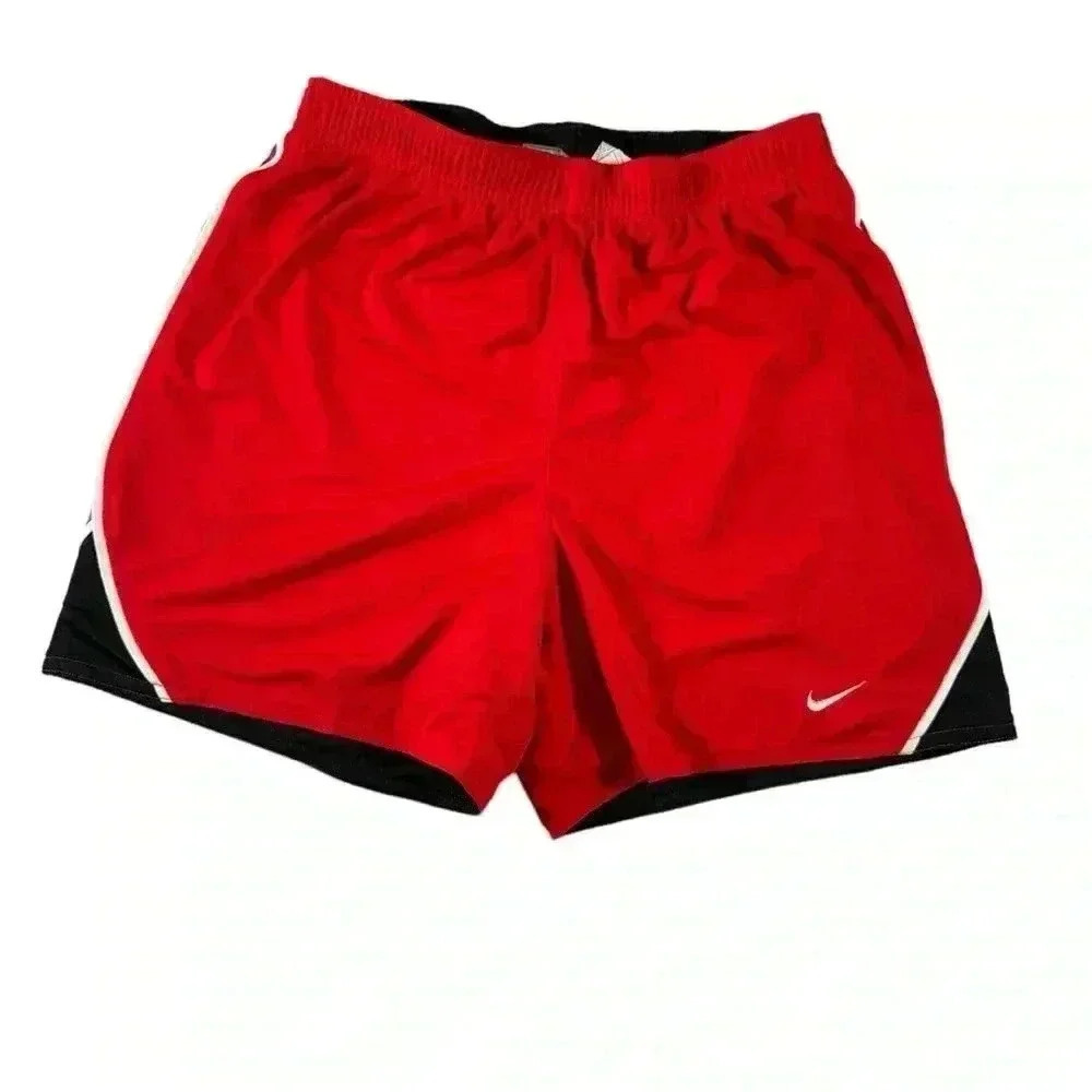 Nike Big Kids XS (0-2) Black Red Reversible Elastic Waist Athletic Shorts